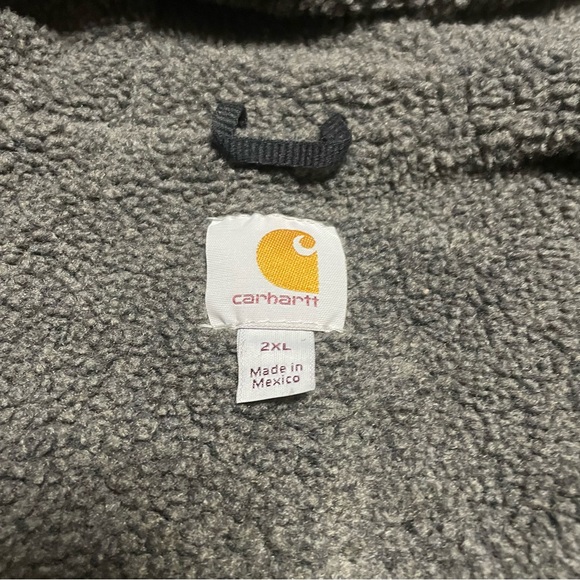 Men’s Carhartt Rain Defender Relaxed Fit Sherpa Lined Zippered Sweatshirt XXL - Picture 6 of 7